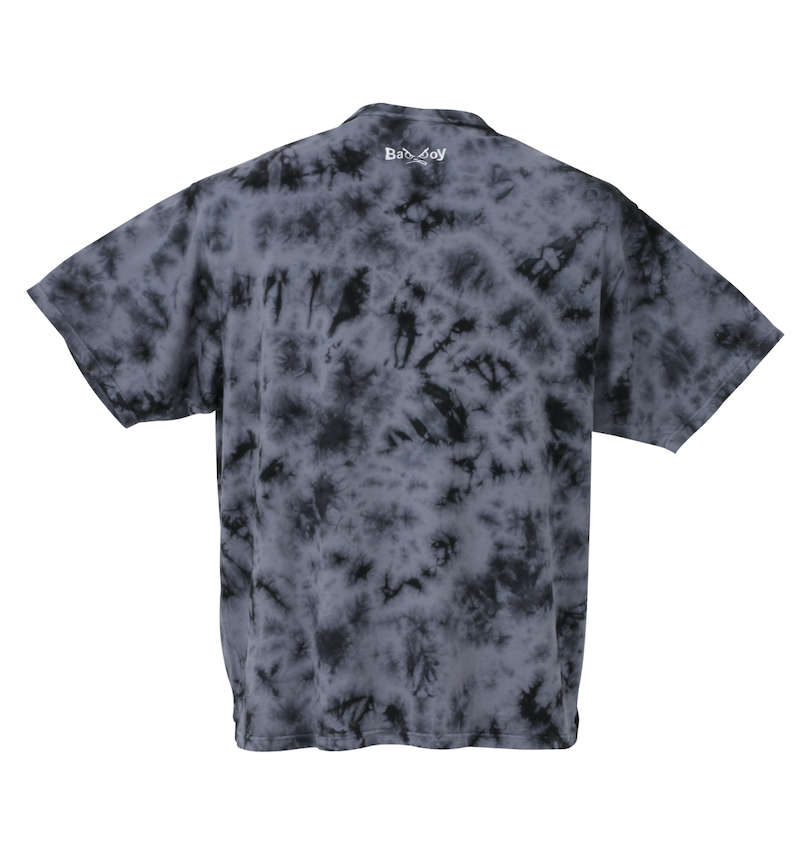 大きいサイズ メンズ BAD BOY (バッドボーイ) ロゴ刺繍タイダイ加工半袖Tシャツ バックスタイル