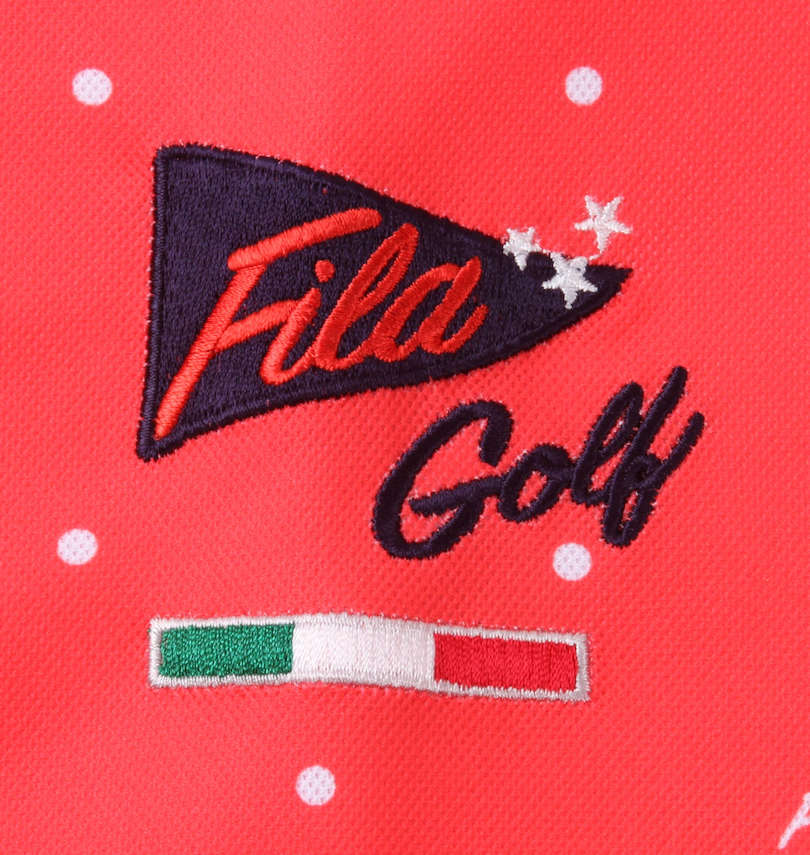 大きいサイズ メンズ FILA GOLF (フィラゴルフ) ドットプリント半袖シャツ 右胸刺繍