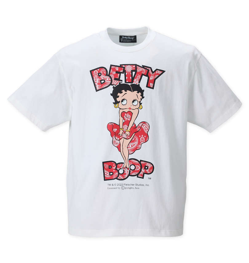 大きいサイズ メンズ BETTY BOOP (ベティ ブープ) バンダナドレスベティプリント半袖Tシャツ 