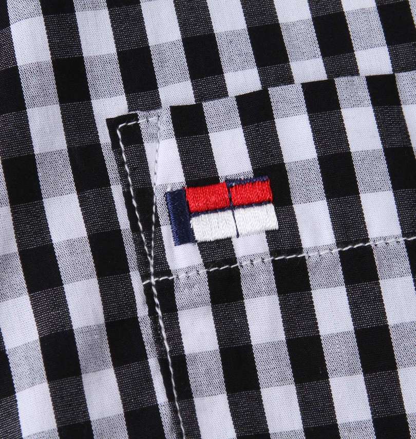 大きいサイズ メンズ H by FIGER (エイチバイフィガー) ギンガムチェックB.D半袖シャツ ポケット刺繍