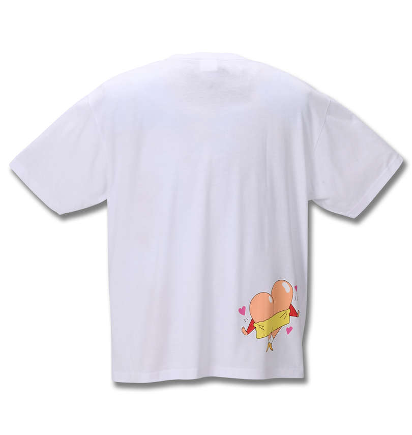 大きいサイズ メンズ クレヨンしんちゃん (クレヨンシンチャン) プリント半袖Tシャツ バックスタイル