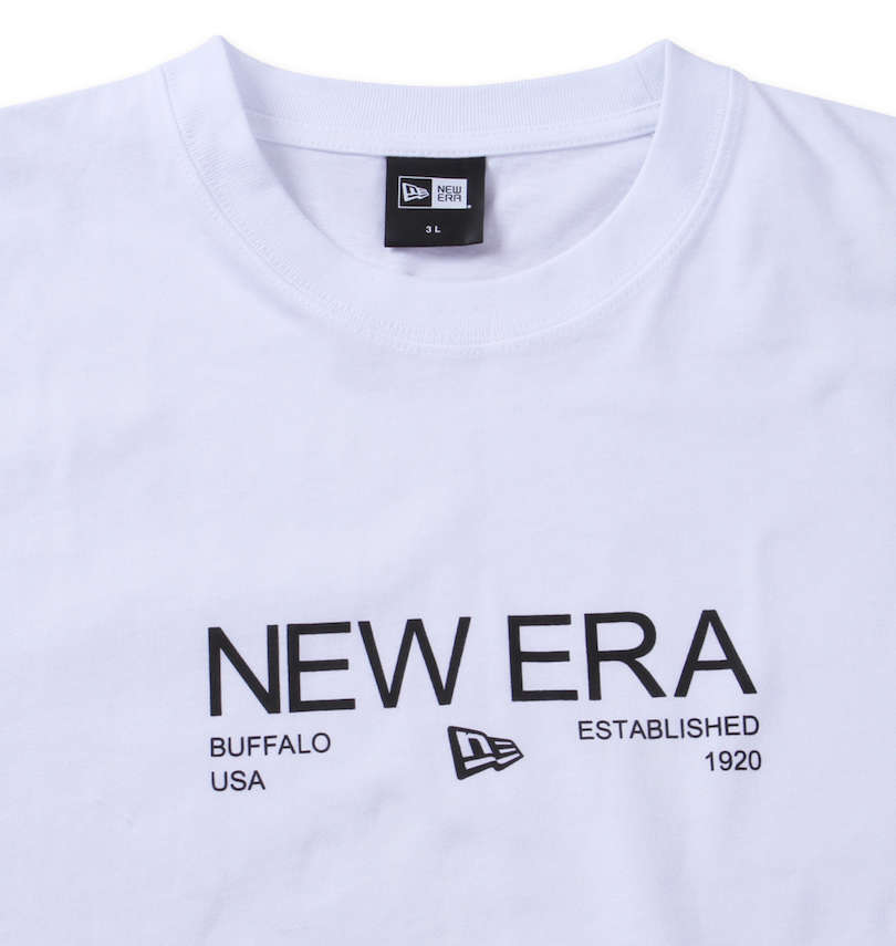 大きいサイズ メンズ NEW ERA (ニューエラ) マーチデザイン長袖Tシャツ フロントプリント