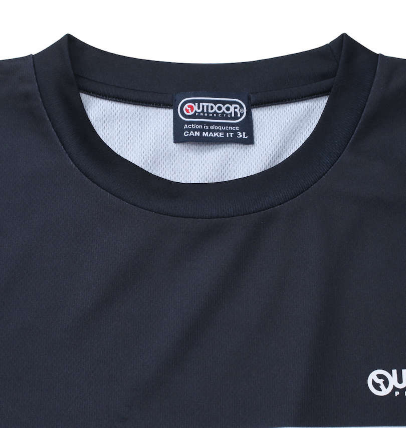大きいサイズ メンズ OUTDOOR PRODUCTS (アウトドア プロダクツ) DRYメッシュボーダープリント半袖Tシャツ 