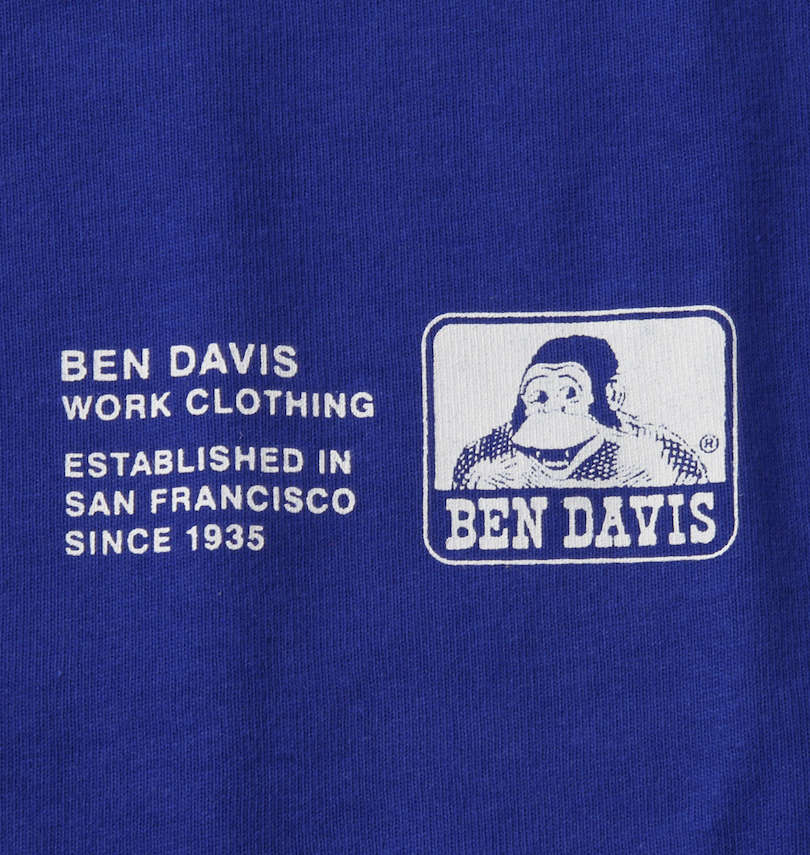 大きいサイズ メンズ BEN DAVIS (ベン デイビス) 天竺長袖Tシャツ フロントプリント