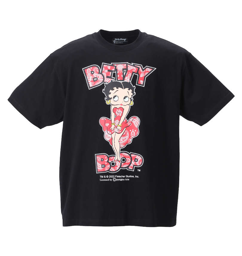 大きいサイズ メンズ BETTY BOOP (ベティ ブープ) バンダナドレスベティプリント半袖Tシャツ 