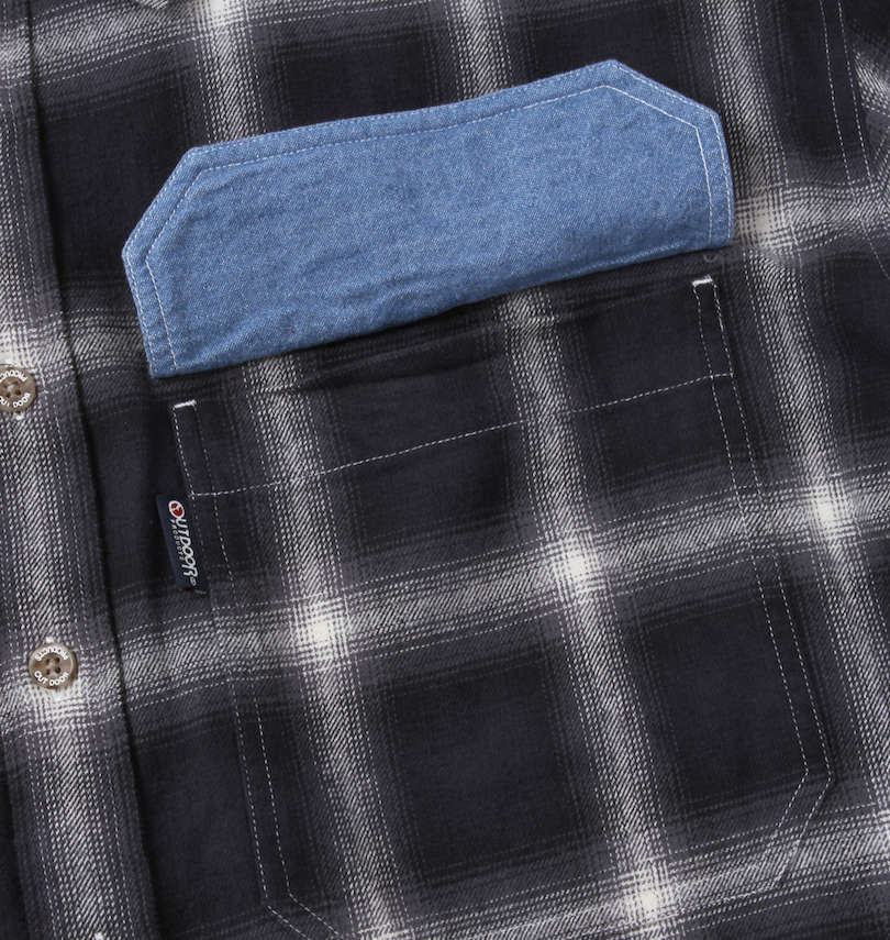 大きいサイズ メンズ OUTDOOR PRODUCTS (アウトドア プロダクツ) ビッグポケット長袖オンブレチェックシャツ 胸ポケット