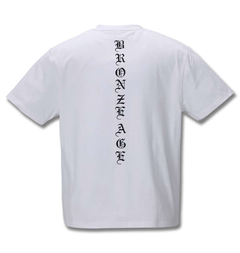 大きいサイズ メンズ BRONZE AGE (ブロンズエイジ) ロゴ半袖Tシャツ バックスタイル