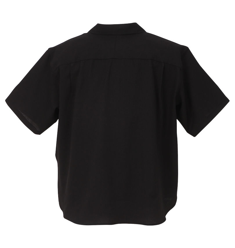 大きいサイズ メンズ ROOT THREE (ルートスリー) ポリストレッチオープンカラー半袖シャツ バックスタイル