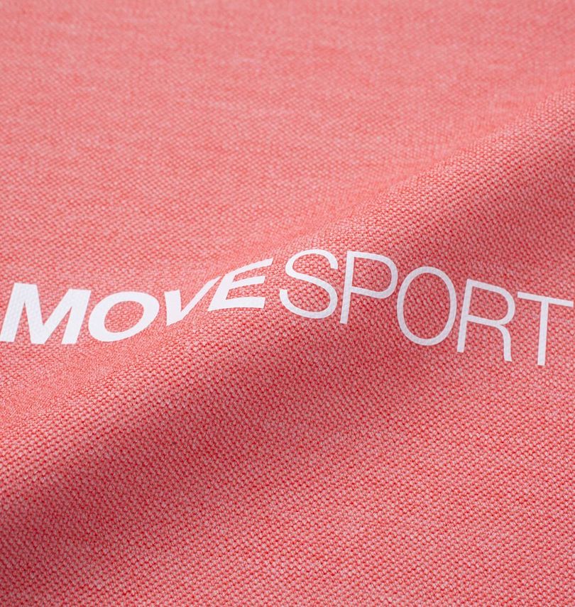 大きいサイズ メンズ MOVESPORT (ムーブスポーツ) SUNSCREENミニ鹿の子バックロゴ半袖ポロシャツ プリント