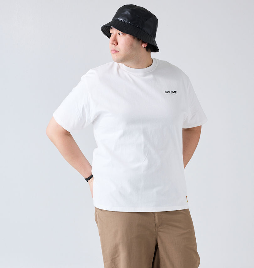 大きいサイズ メンズ ATC×NEW JACK (エーティーシー×ニュージャック) スケートボード柄天竺半袖Tシャツ 