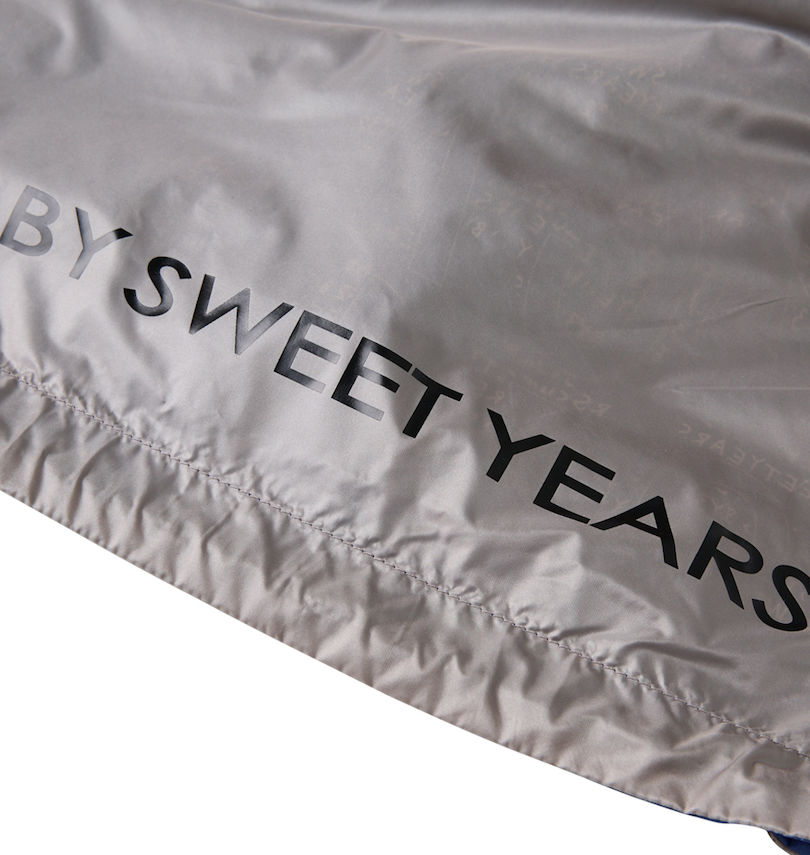 大きいサイズ メンズ SY32 by SWEET YEARS (エスワイサーティトゥバイスィートイヤーズゴルフ) リバーシブルウインドジャケット 裾プリント