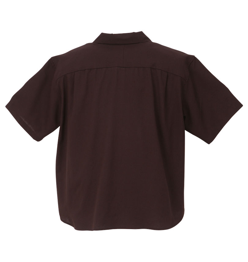 大きいサイズ メンズ ROOT THREE (ルートスリー) ポリストレッチオープンカラー半袖シャツ バックスタイル