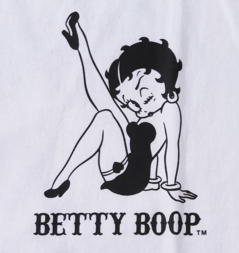 大きいサイズ メンズ BETTY BOOP (ベティ ブープ) 天竺プリント半袖Tシャツ 胸プリント