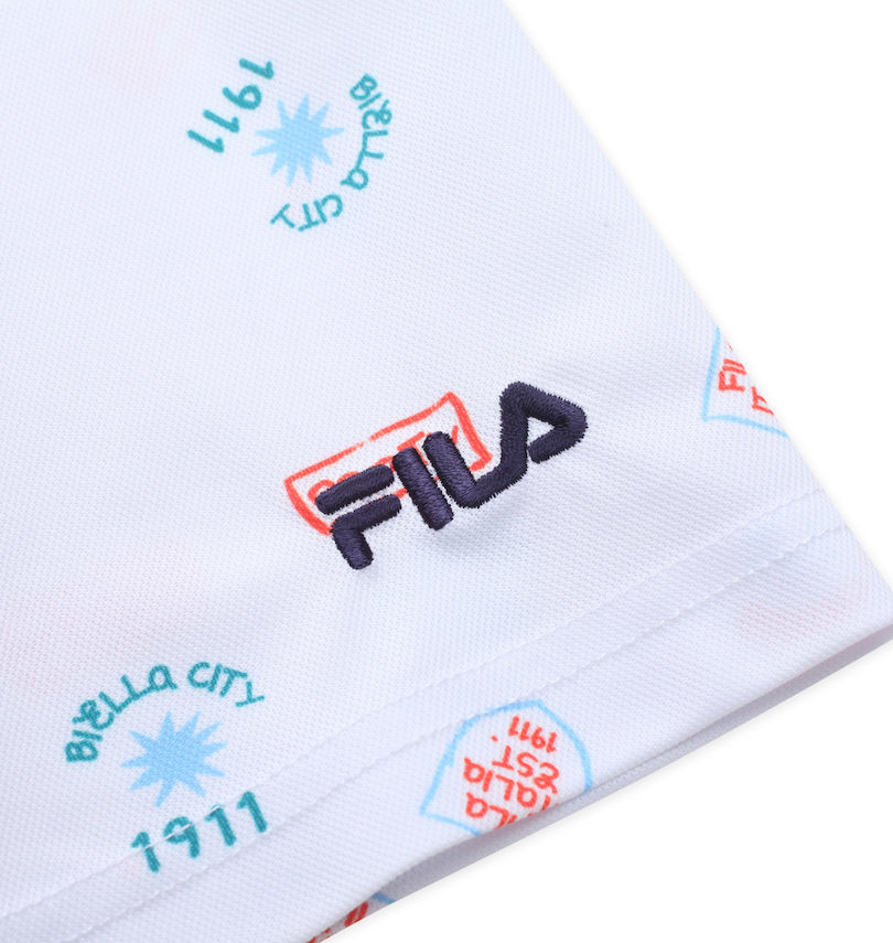 大きいサイズ メンズ FILA GOLF (フィラゴルフ) フリージングカノコエレメントプリント半袖シャツ 左袖刺繍