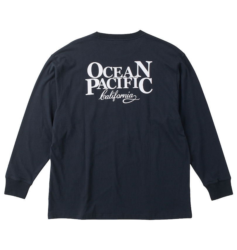 大きいサイズ メンズ OCEAN PACIFIC (オーシャンパシフィック) 天竺長袖Tシャツ バックスタイル