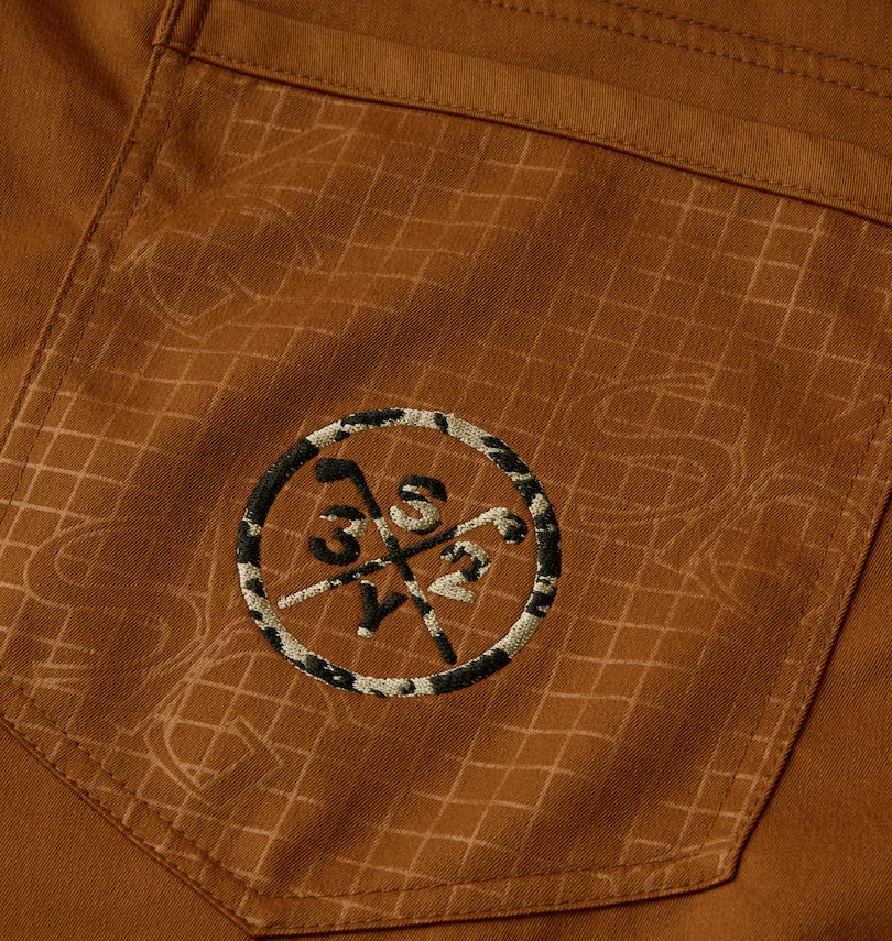 大きいサイズ メンズ SY32 by SWEET YEARS (エスワイサーティトゥバイスィートイヤーズゴルフ) ストレッチツイルパンツ バックポケットの刺繍