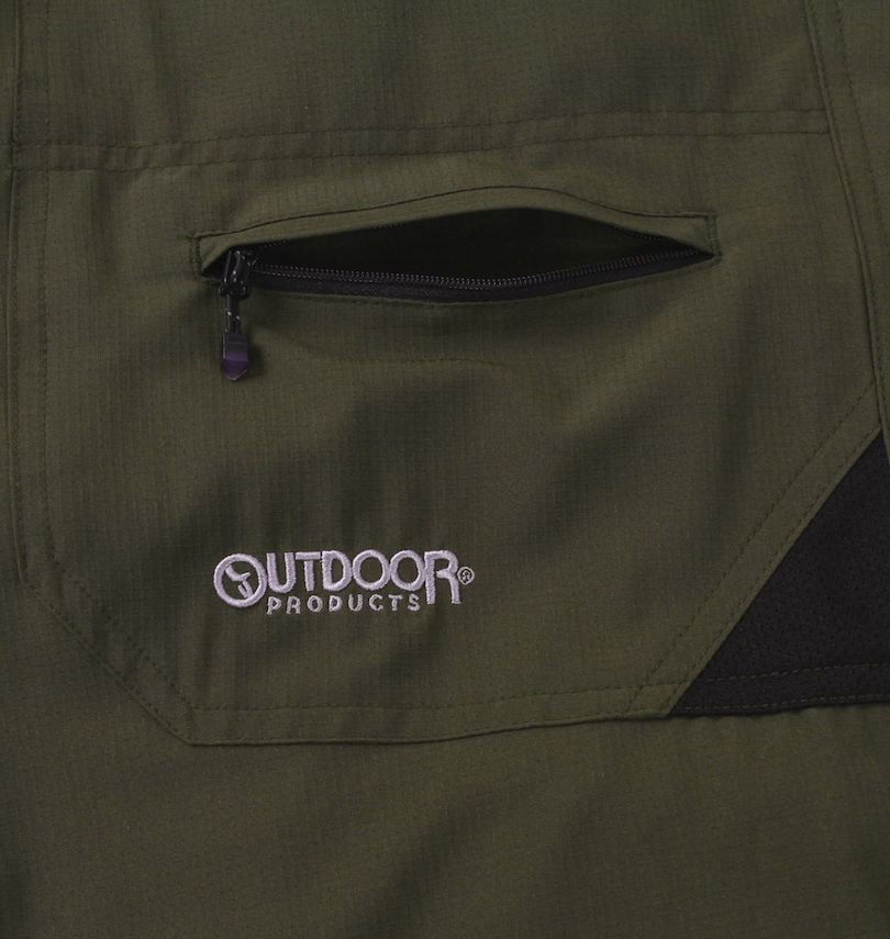 大きいサイズ メンズ OUTDOOR PRODUCTS (アウトドア プロダクツ) ポリリップストレッチ裏起毛メッシュクライミングパンツ ポケット・刺繍