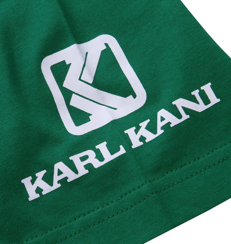 大きいサイズ メンズ KARL KANI (カール カナイ) 天竺切替半袖Tシャツ 袖プリント