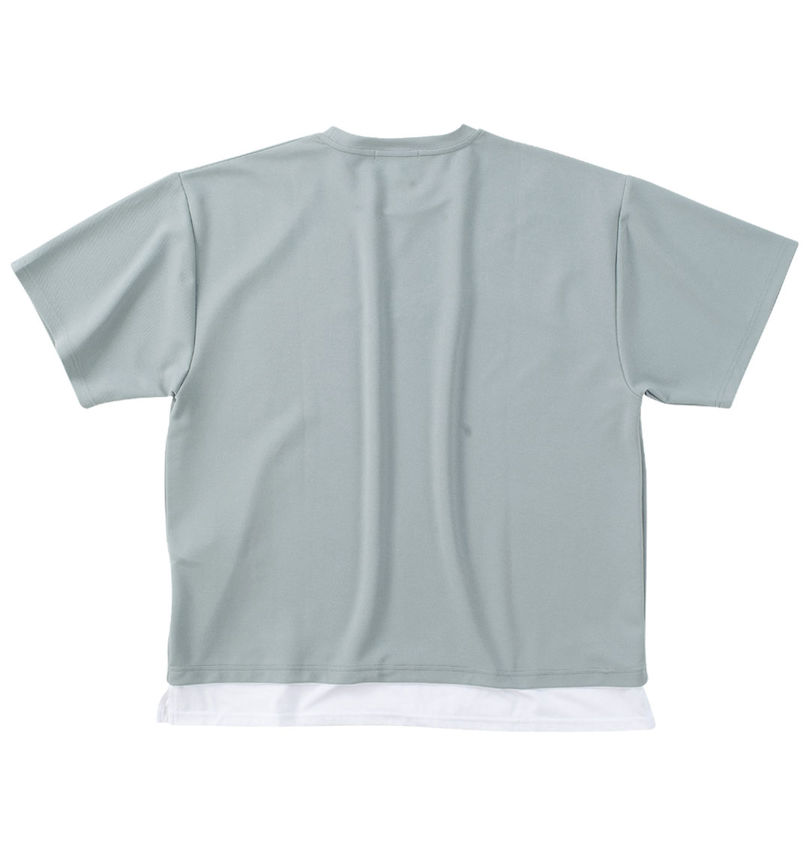 大きいサイズ メンズ launching pad (ランチングパッド) アムンゼンツイル裾フェイクレイヤード半袖Tシャツ バックスタイル