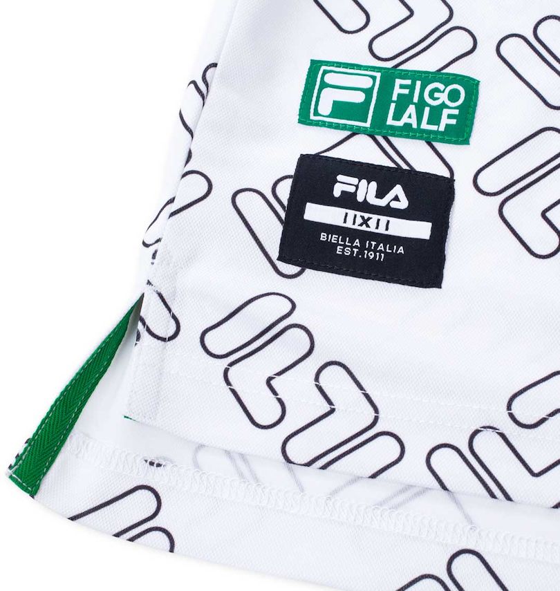 大きいサイズ メンズ FILA GOLF (フィラゴルフ) FILAスクエアプリント半袖シャツ サイドスリット