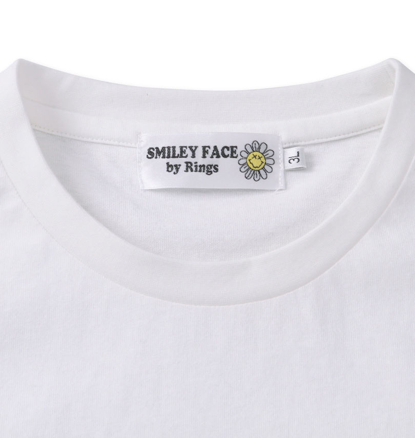 大きいサイズ メンズ SMILEY FACE (スマイリーフェイス) カレッジスマイル半袖Tシャツ 