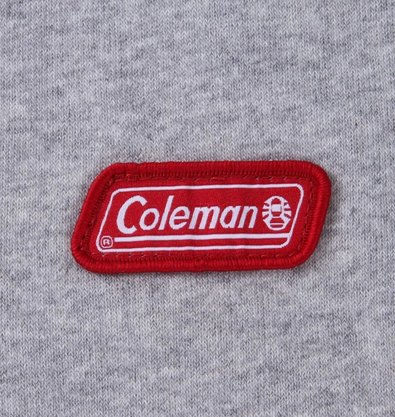 大きいサイズ メンズ Coleman (コールマン) 裏起毛ハーフボタントレーナー ワッペン