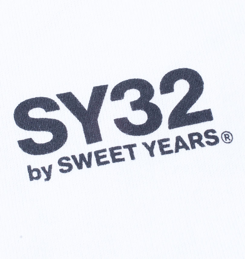 大きいサイズ メンズ SY32 by SWEET YEARS (エスワイサーティトゥバイスィートイヤーズ) バックスラッシュビッグロゴ半袖Tシャツ 胸プリント