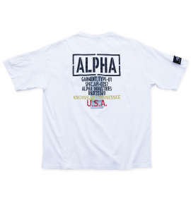 大きいサイズ メンズ ALPHA INDUSTRIES (アルファ インダストリーズ) REFRECTIVEプリント半袖Tシャツ
