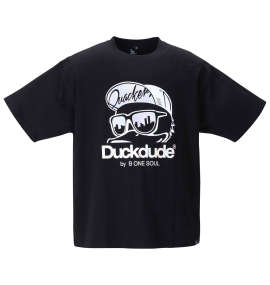 大きいサイズ メンズ b-one-soul (ビーワンソウル) DUCK DUDEメタリック半袖Tシャツ