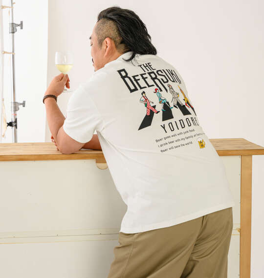 モデル後藤洋央紀 YOIDORE ビール好き半袖Tシャツを使った3Lサイズのコーディネート