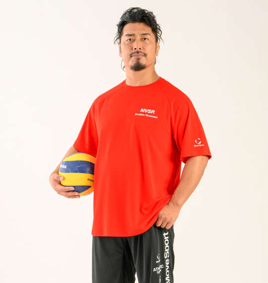 モデル鷹木信悟 MOVESPORT メッシュ半袖Tシャツを使った3Lサイズのコーディネート