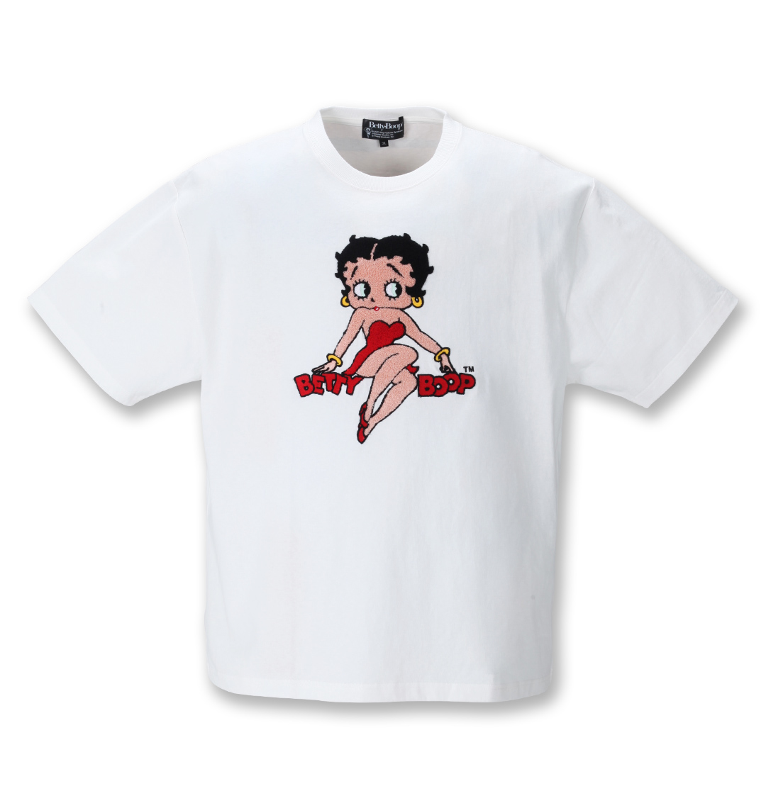 サガラ刺繍半袖tシャツ Betty Boop ベティ ブープ 大きいサイズのメンズ服通販 ミッド インターナショナル 商品番号1278 1281