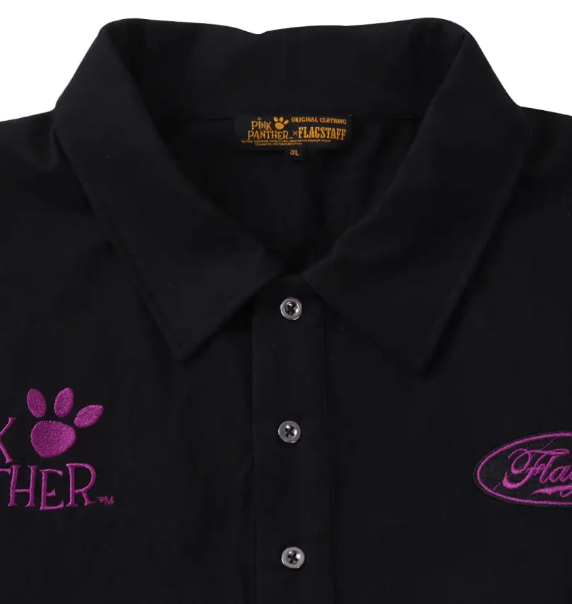 大きいサイズ ピンクパンサー半袖ポロシャツ | PINK PANTHER×FLAGSTAFF