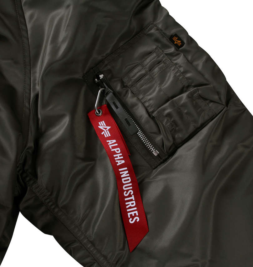 大きいサイズ メンズ ALPHA INDUSTRIES (アルファ インダストリーズ) N3-B JAPAN SPECジャケット
                        左袖ポケット