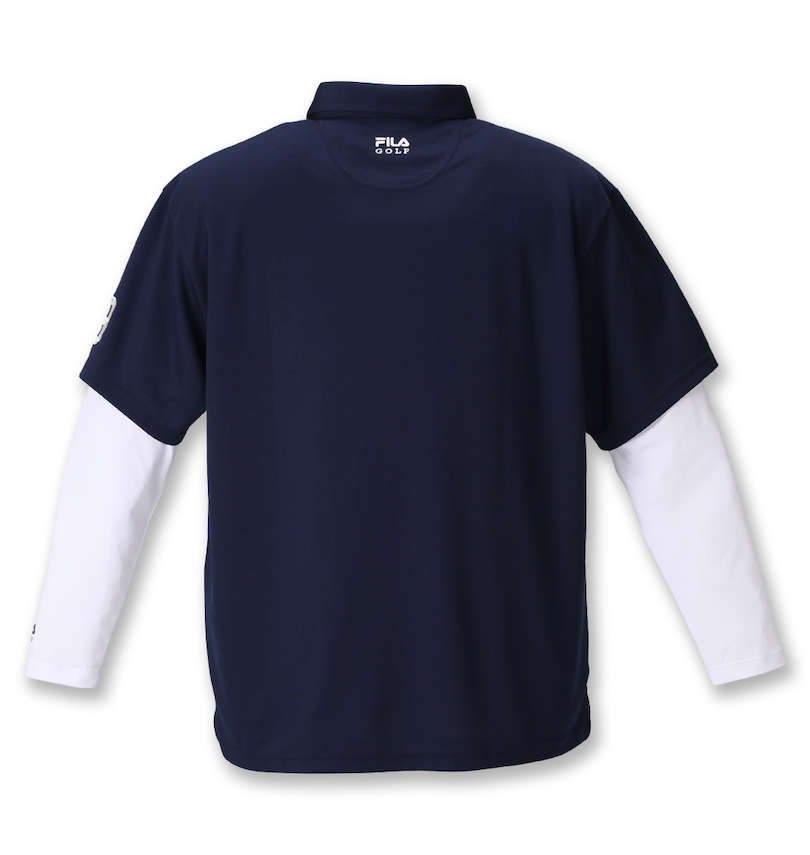 大きいサイズ メンズ FILA GOLF (フィラゴルフ) 半袖シャツ+インナーセット
                        バックスタイル