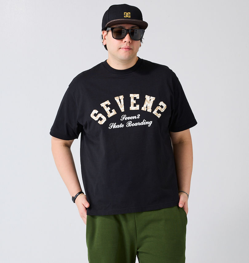 大きいサイズ メンズ SEVEN2 (セブンツー) 天竺半袖Tシャツ
                        身長：182cm/バスト：123cm/着用サイズ：3L