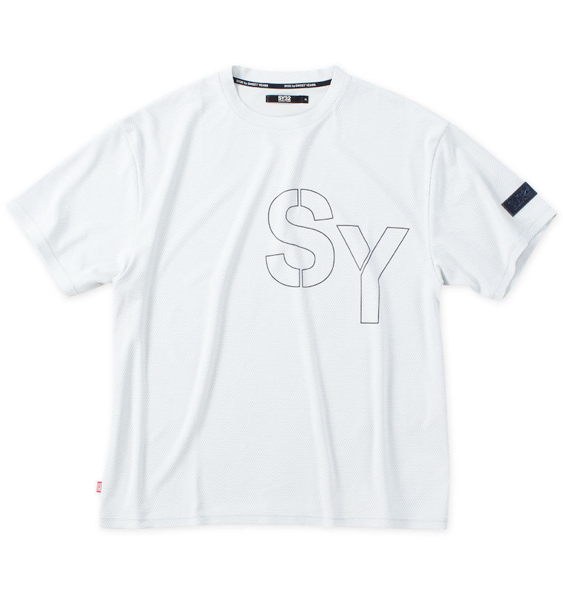 大きいサイズ メンズ SY32 by SWEET YEARS (エスワイサーティトゥバイスィートイヤーズ) ステンシルロゴ半袖Tシャツ
                        