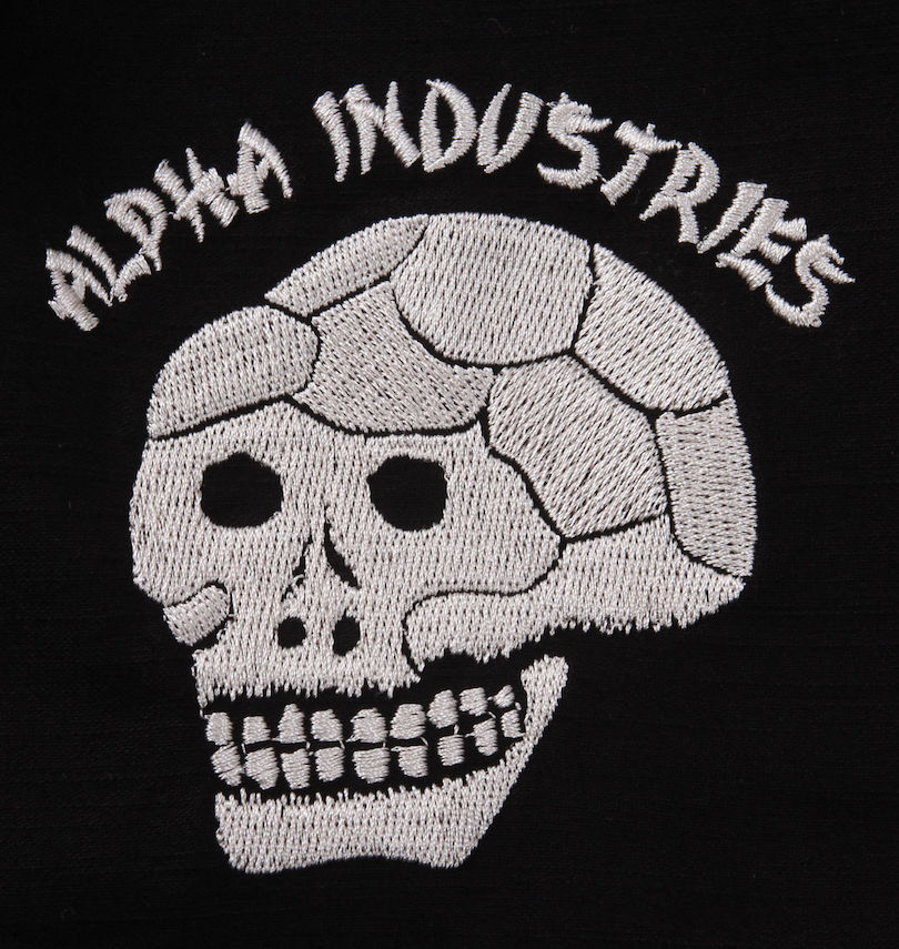 大きいサイズ メンズ ALPHA INDUSTRIES (アルファ インダストリーズ) SOUVENIR半袖シャツ
                        刺繍