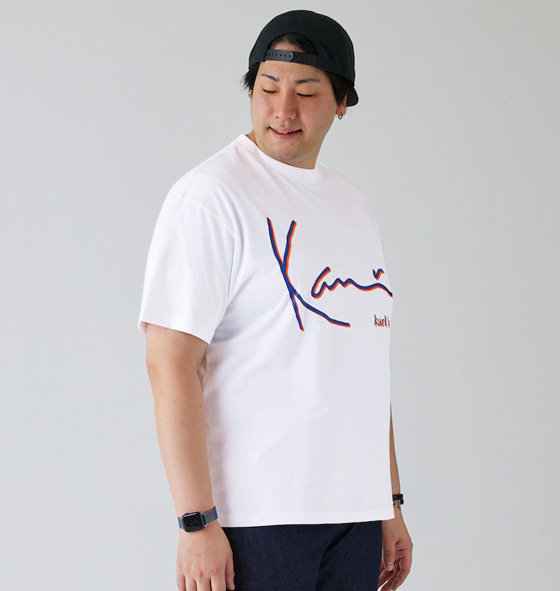 大きいサイズ メンズ KARL KANI (カール カナイ) 天竺半袖Tシャツ
                        