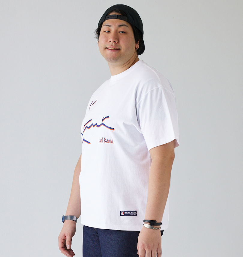 大きいサイズ メンズ KARL KANI (カール カナイ) 天竺半袖Tシャツ
                        