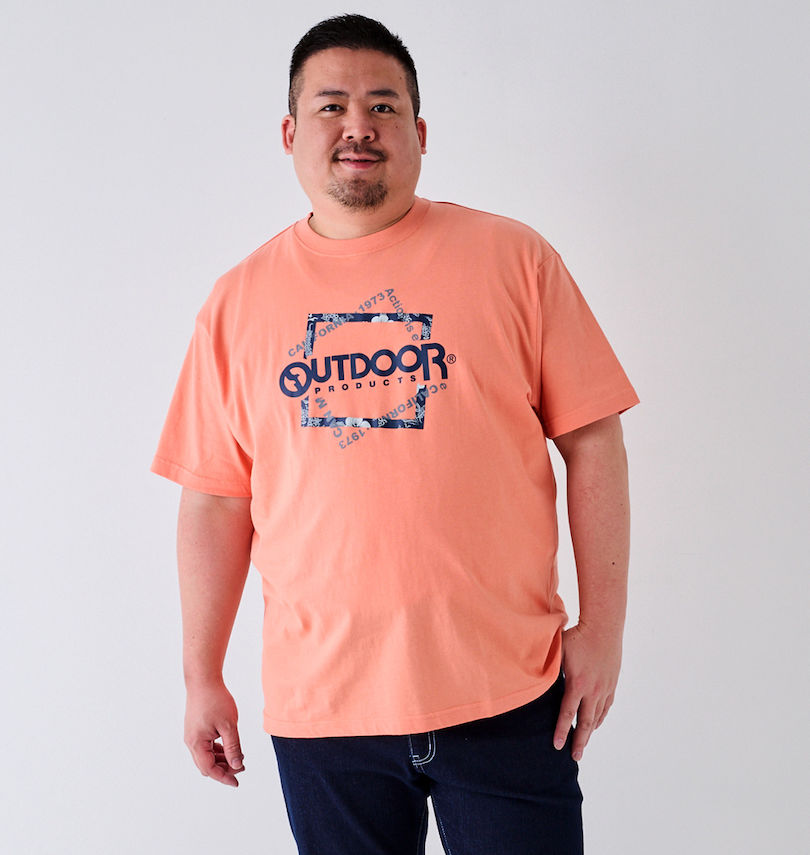 大きいサイズ メンズ OUTDOOR PRODUCTS (アウトドア プロダクツ) 天竺半袖Tシャツ
                        身長：176.5cm/バスト：118cm/着用サイズ：3L