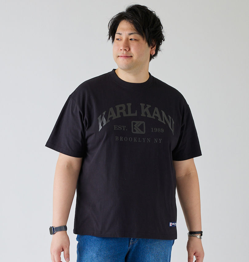 大きいサイズ メンズ KARL KANI (カール カナイ) 天竺半袖Tシャツ
                        身長：182cm/バスト：123cm/着用サイズ：3L