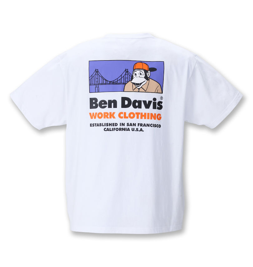 大きいサイズ メンズ BEN DAVIS (ベン デイビス) 半袖Tシャツ
                        バックスタイル