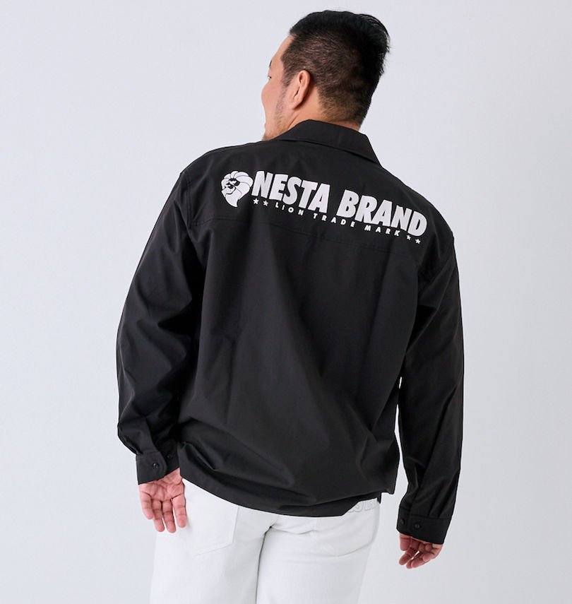 大きいサイズ メンズ NESTA BRAND (ネスタブランド) オープンカラー長袖シャツ
                        