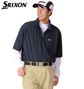 大きいサイズ メンズ SRIXON (スリクソン) スタンドジップシャツ+ハイネックT