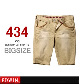 大きいサイズ メンズ EDWIN (エドウィン) ジップハーフパンツ