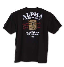 大きいサイズ メンズ ALPHA INDUSTRIES (アルファ インダストリーズ) シガレットポケット付半袖Tシャツ