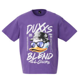 大きいサイズ メンズ b-one-soul (ビーワンソウル) DUCK DUDE DXXSフェイス半袖Tシャツ