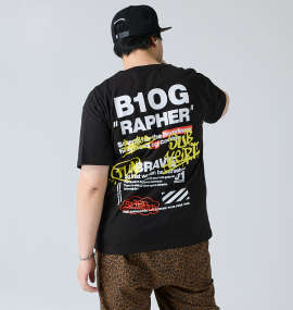 大きいサイズ メンズ b-one-soul (ビーワンソウル) ビッグロゴグラフィティ半袖Tシャツ