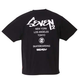 大きいサイズ メンズ SEVEN2 (セブンツー) ストレッチポリエステル半袖Tシャツ